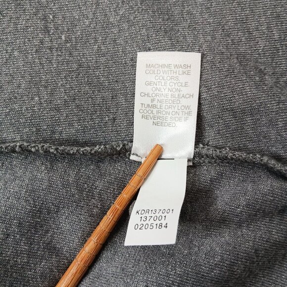 Pure Jill XS Shift Dress Gray Velour Pima Cotton Blend Raglan Long Sleeve Knee - Picture 7 of 8